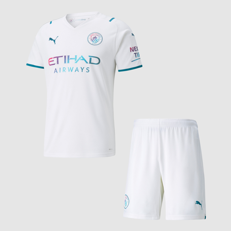 Kids Manchester City 2021/22 Away Soccer Kits Shirt With Shorts